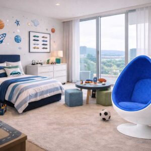 Seduta a ovetto blu - La seduta amata dai bambini