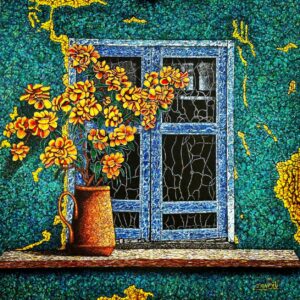 We have an old house in a vilige where i have been born and its by inheritance that is crumbling from outside and I started to painting it since last year. This paint is another combination that i painted.